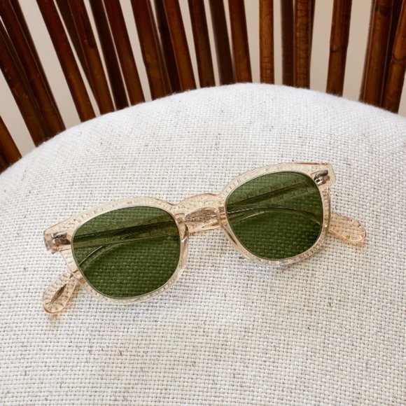 OLIVER PEOPLES SHELDRAKE in Buff / Green C MSRP$462 Jessica Alba’s  Fav - Picture 9 of 16